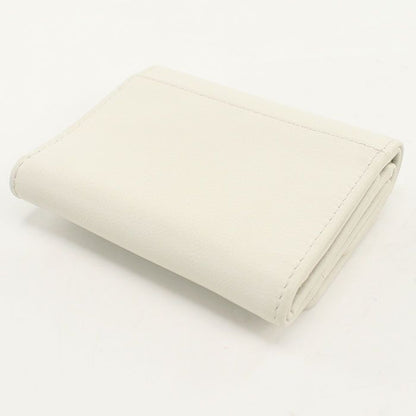 Prada Soft Gray Leather Trifold Wallet Calf — view 2