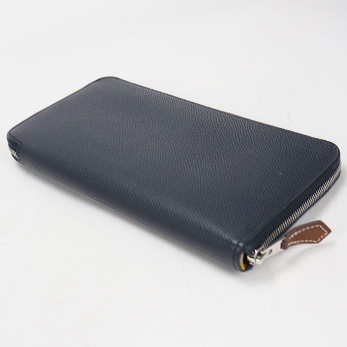 Hermes Azap Long Silk in Wallet Zip Around Epsom Ustam — view 2