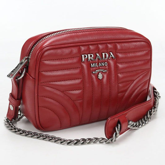Prada Chain Diagram Crossbody Shoulder Bag Quilted Leather