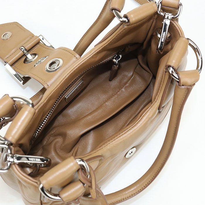 Prada 2-Way Moon Handbag Nappa Leather — view 3