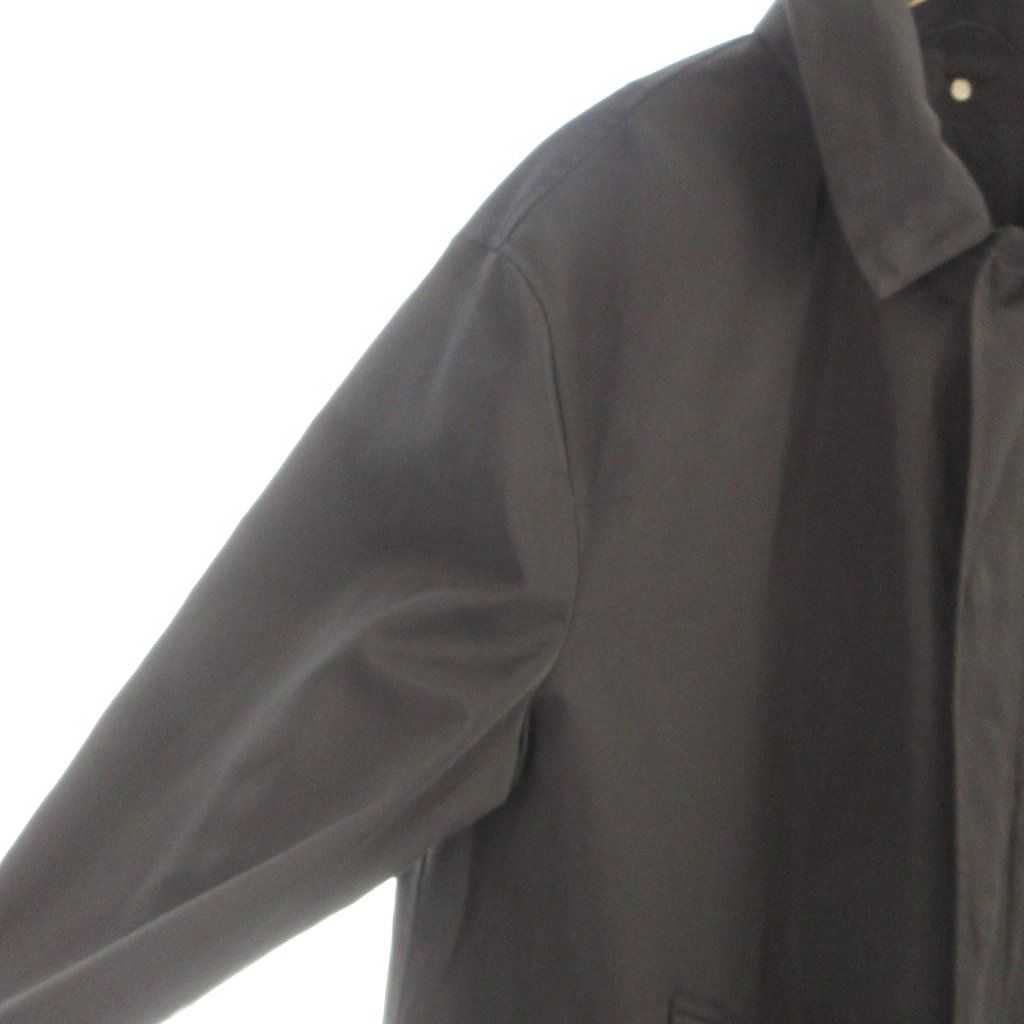 Dior Homme Stainless Steel Coat Long Logo Embroidery Hood Nylon Cotton 48 Black — view 3