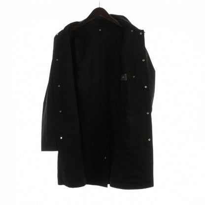 Dior Homme Stainless Steel Coat Long Logo Embroidery Hood Nylon Cotton 48 Black — view 4