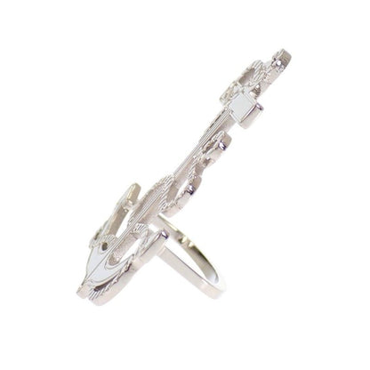 Hermes Scarf Ring Ankle Anchor Brass Palladium Silver Marine — view 5
