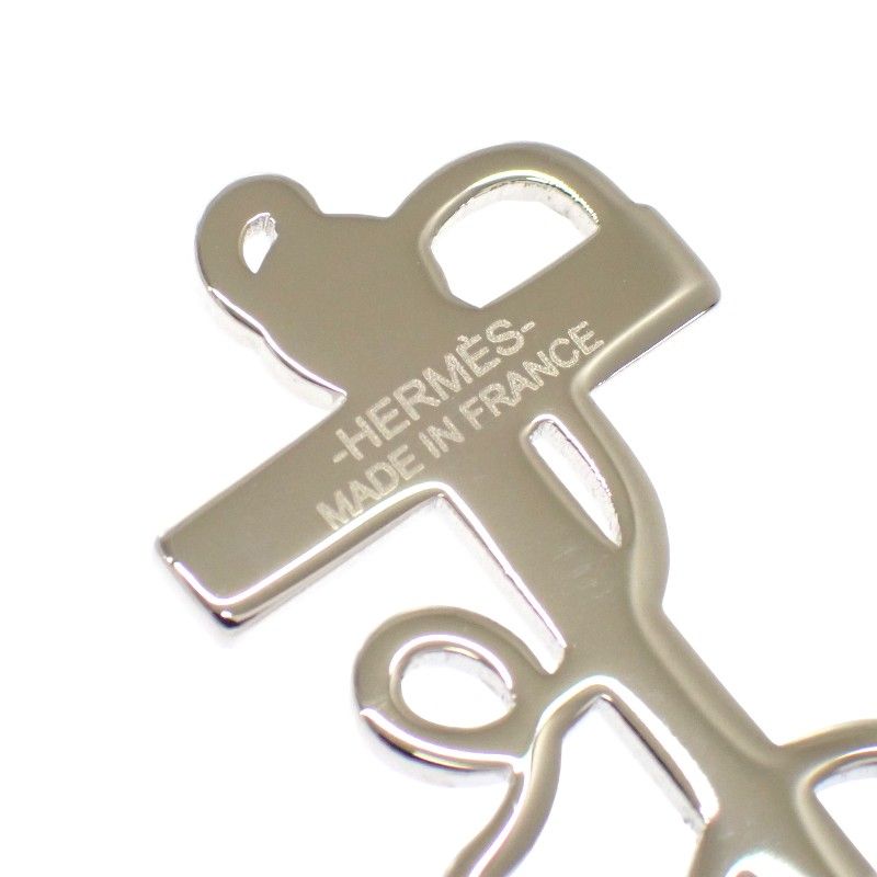 Hermes Scarf Ring Ankle Anchor Brass Palladium Silver Marine — view 8