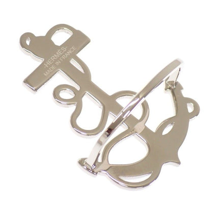 Hermes Scarf Ring Ankle Anchor Brass Palladium Silver Marine — view 7