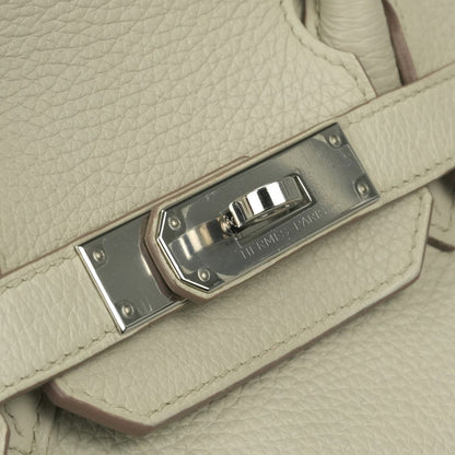 Hermes Birkin 30 Tote Taurillon Clemence Nata Ivory White Silver — view 7
