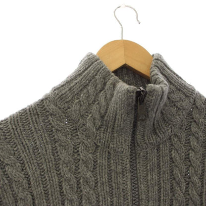 Moncler Maglione Tricot Cardigan Knit Driver's Cashmere Blend L Gray Navy YT — view 3