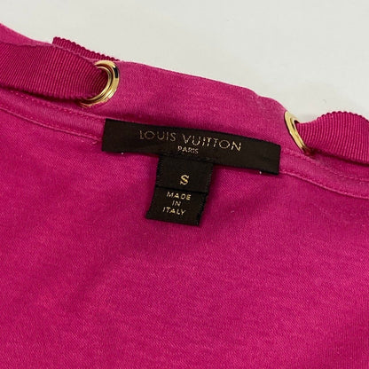Louis Vuitton Sleeveless T-Shirt Tank Top LV Chain S Pink Cotton — view 8