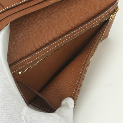 Hermes Bearn Souffle Wallet Epsom Gold Brown Veau — view 6