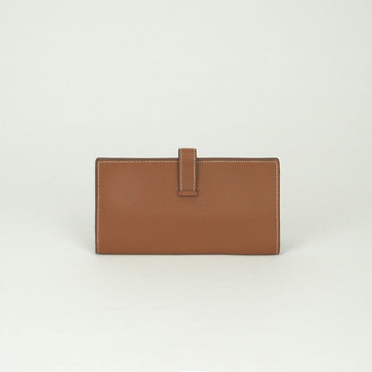 Hermes Bearn Souffle Wallet Epsom Gold Brown Veau — view 2