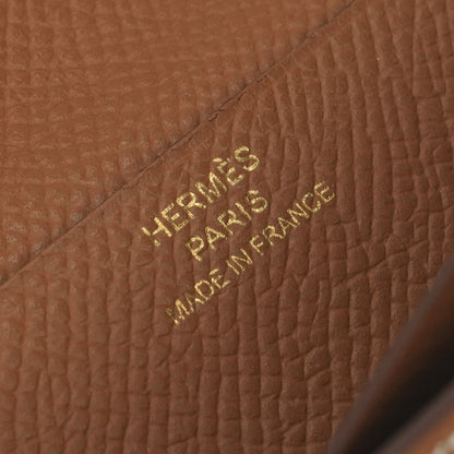Hermes Bearn Souffle Wallet Epsom Gold Brown Veau — view 8