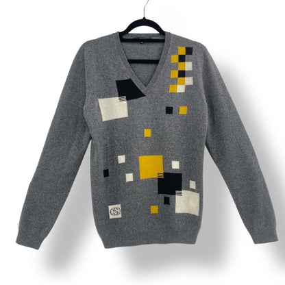 Gucci Sweater Gray V-neck Cashmere XL — view 2