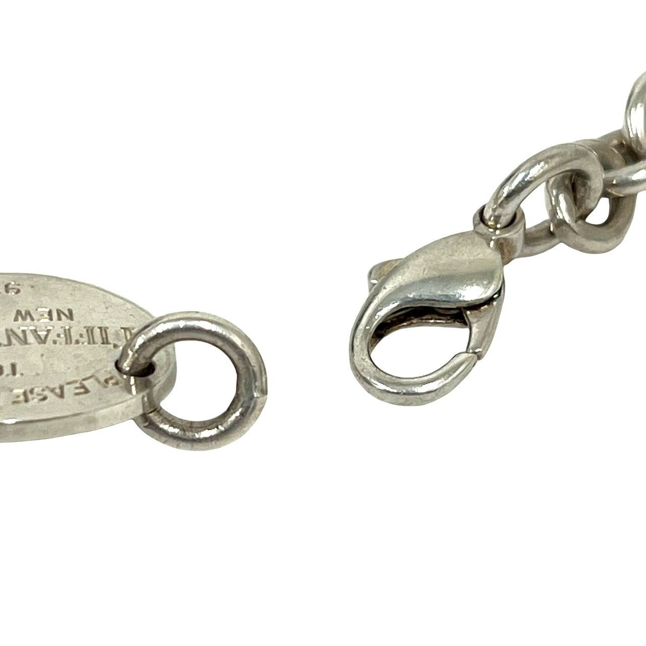 Tiffany & Co Return to Oval Necklace 925 Sterling Silver Chain Pendant — view 3