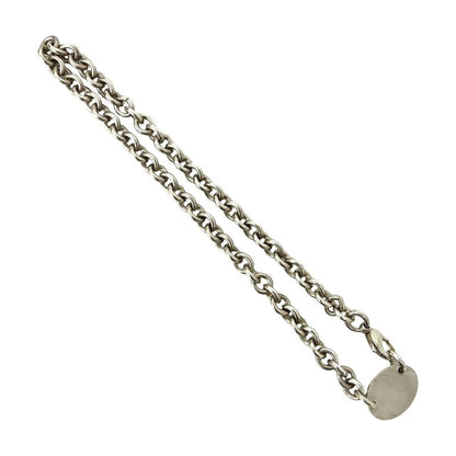 Tiffany & Co Return to Oval Necklace 925 Sterling Silver Chain Pendant — view 5