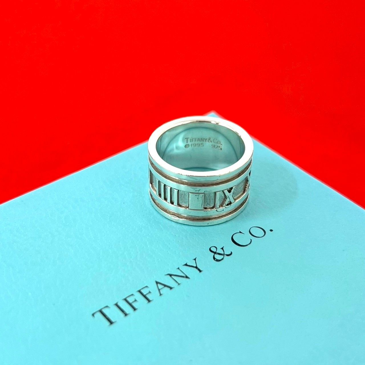 Tiffany & Co Wide Atlas Ring 925 Sterling Silver