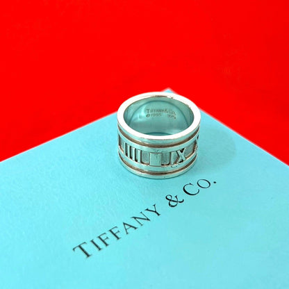 Tiffany & Co Wide Atlas Ring 925 Sterling Silver