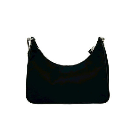 Prada Re Edition Re-Nylon Saffiano Leather Shoulder Bag Semi Black — view 3