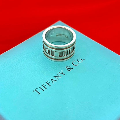 Tiffany & Co Wide Atlas Ring 925 Sterling Silver