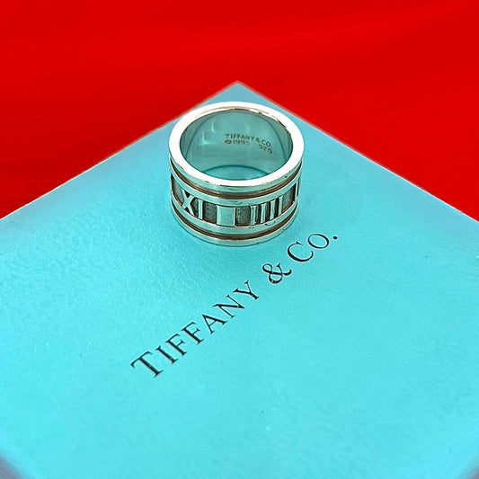 Tiffany & Co Wide Atlas Ring 925 Sterling Silver