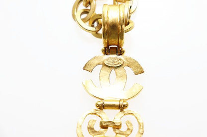 Chanel Long Necklace Pendant with Loupe Turquoise CC Logo Gold — view 4