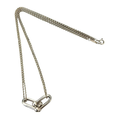 Tiffany & Co Large Double Link 925 Sterling Silver Necklace Pendant — view 5