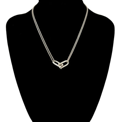 Tiffany & Co Large Double Link 925 Sterling Silver Necklace Pendant — view 2
