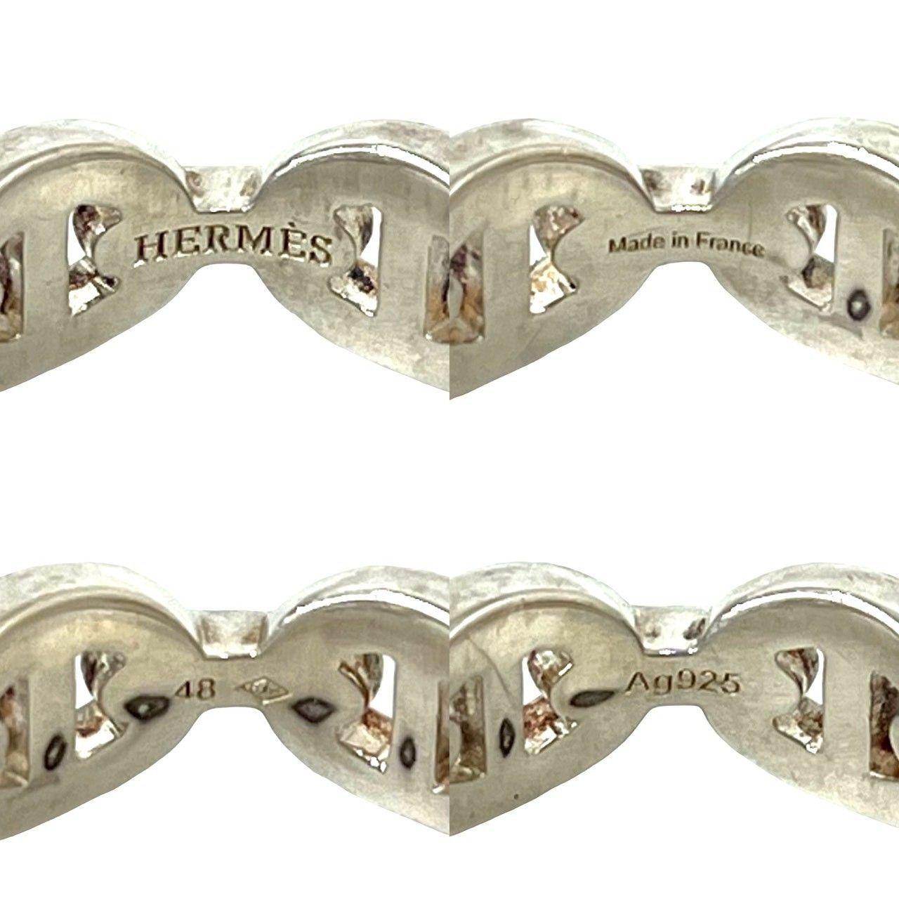 Hermes Chaine D'ancre Ring 925 Sterling Silver — view 3