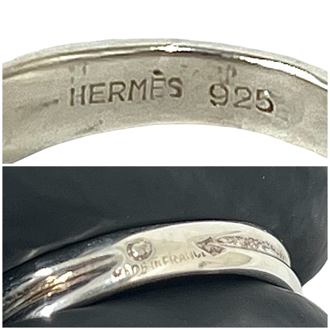 Hermes O-dienne Twist Loop 925 Sterling Silver Ring — view 3