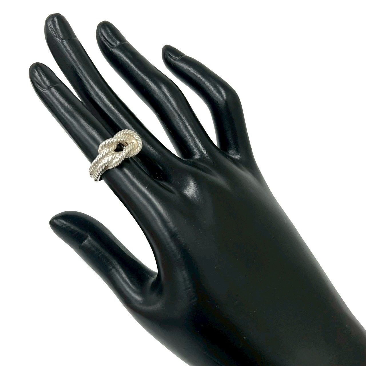 Hermes O-dienne Twist Loop 925 Sterling Silver Ring — view 2