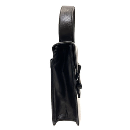 Prada Belt Motif Handbag Nylon Leather — view 3