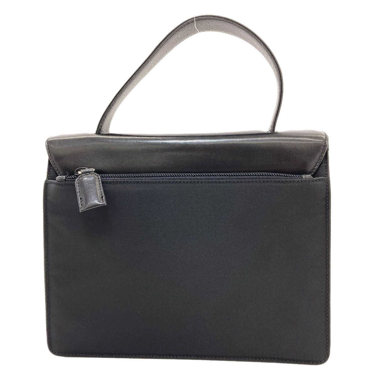 Prada Belt Motif Handbag Nylon Leather — view 2