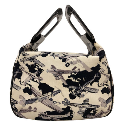 Chanel Air Line Airplane Pattern Handbag Canvas