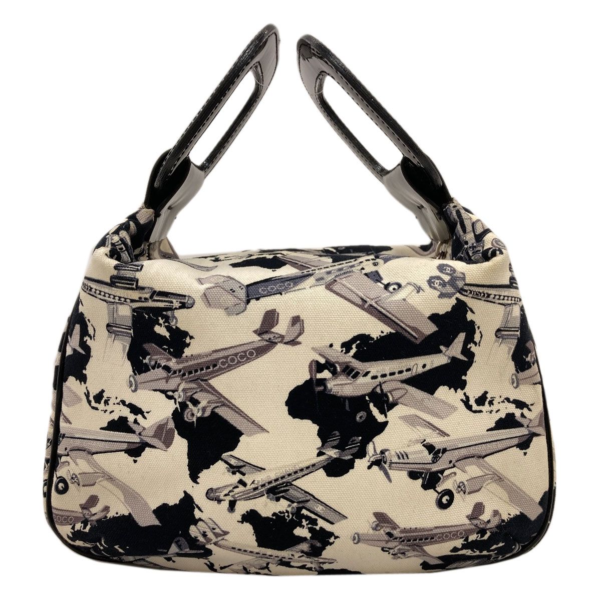 Chanel Air Line Airplane Pattern Handbag Canvas — view 2