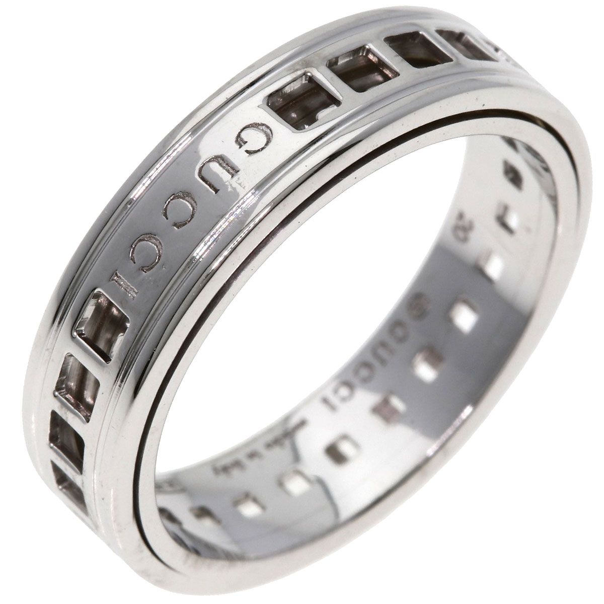 Gucci Scroll Ring 18k White Gold — view 2