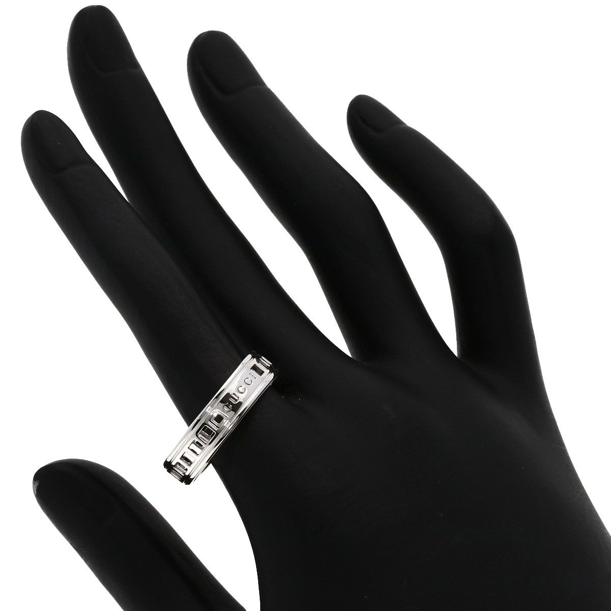 Gucci Scroll Ring 18k White Gold — view 6