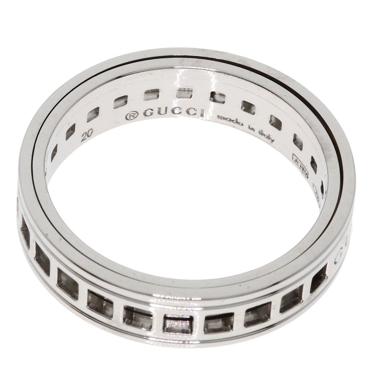 Gucci Scroll Ring 18k White Gold — view 4