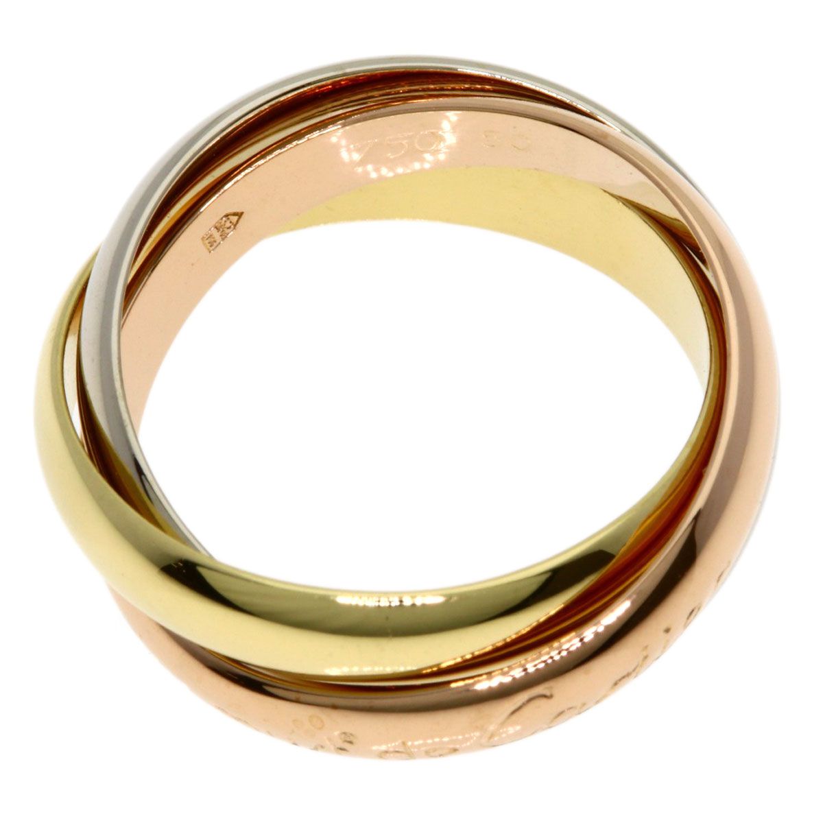 Cartier Trinity 50 Ring 18k Yellow Gold 18k Pink White — view 3