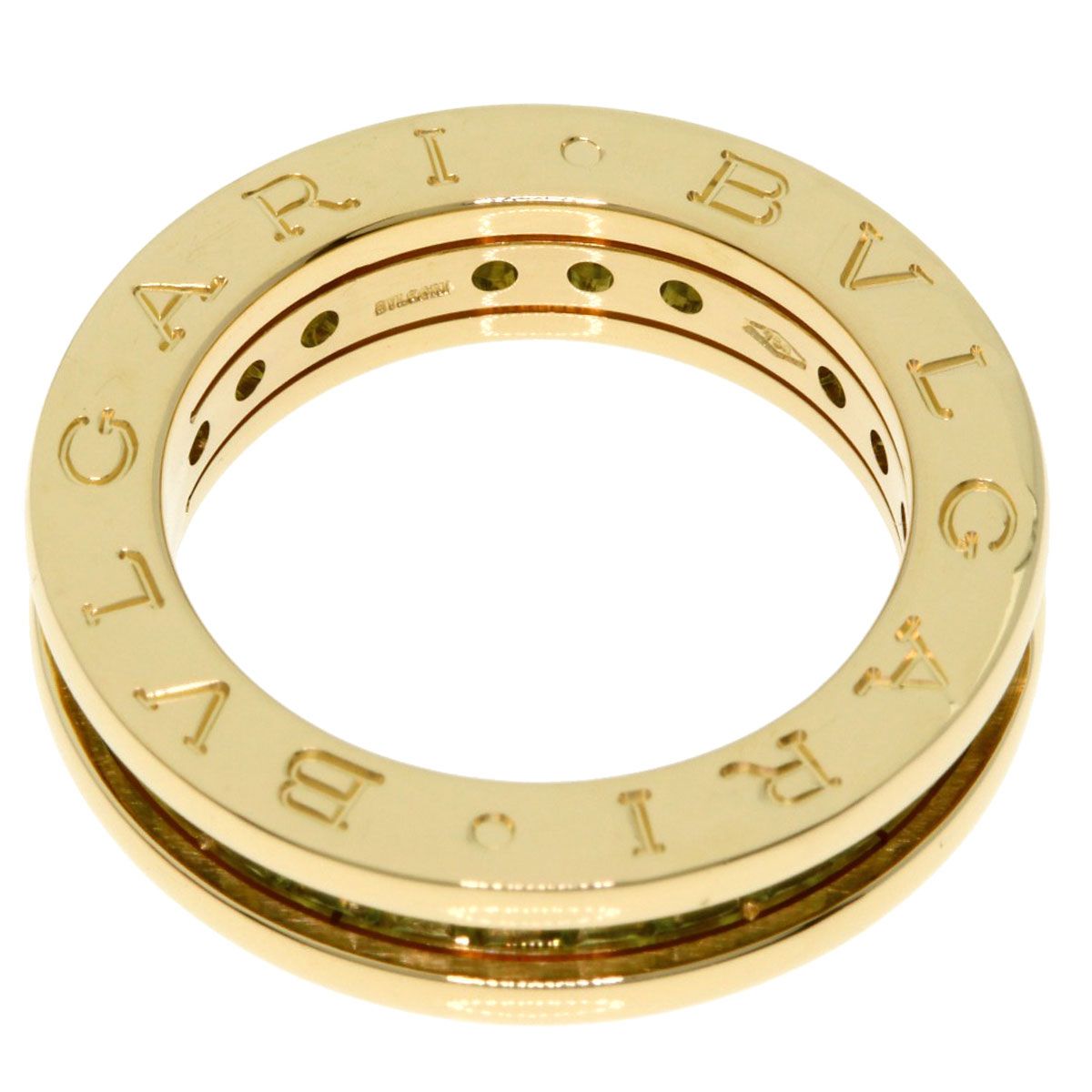 Bvlgari B-zero One Band Peridot 48 Ring 18k Yellow Gold — view 4