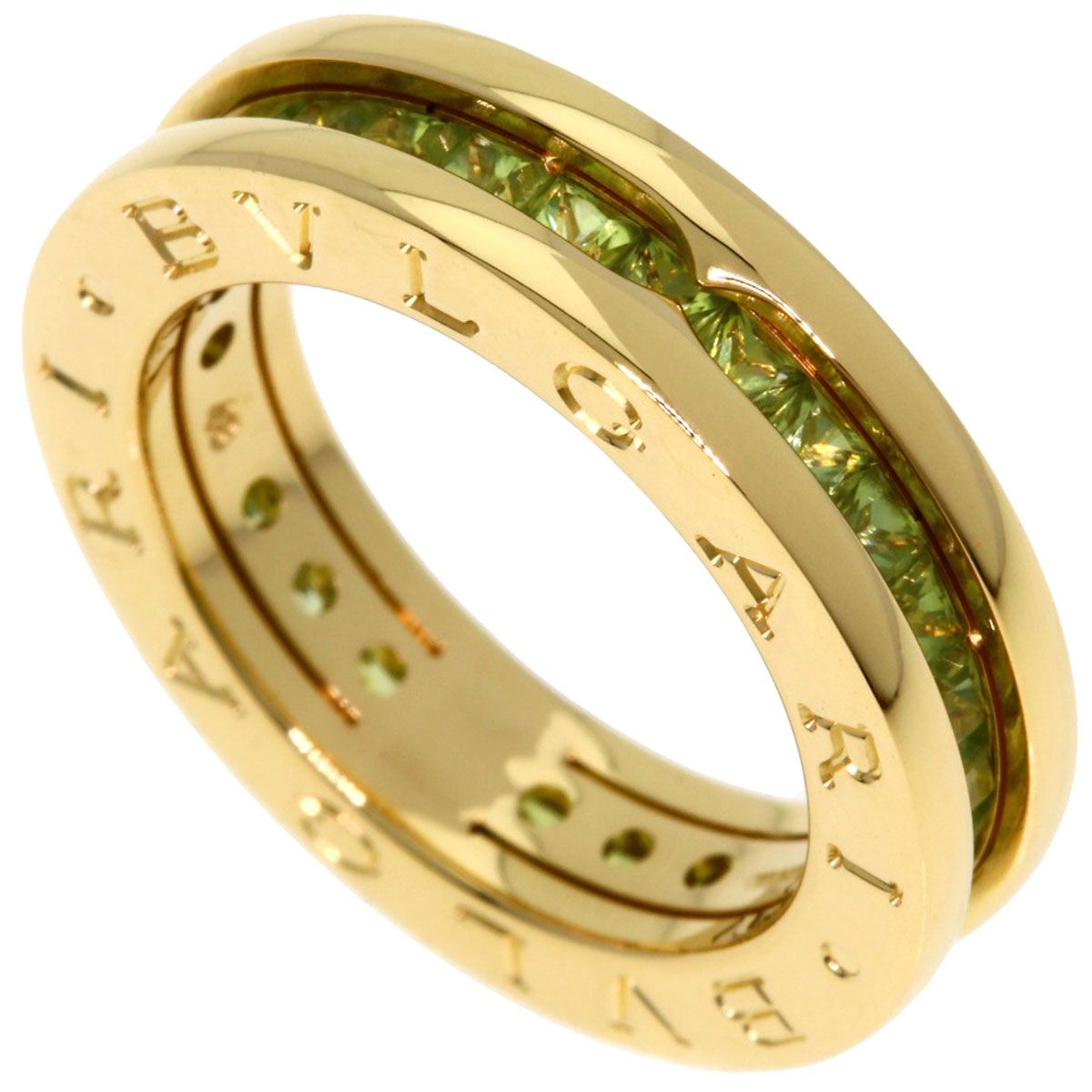 Bvlgari B-zero One Band Peridot 48 Ring 18k Yellow Gold