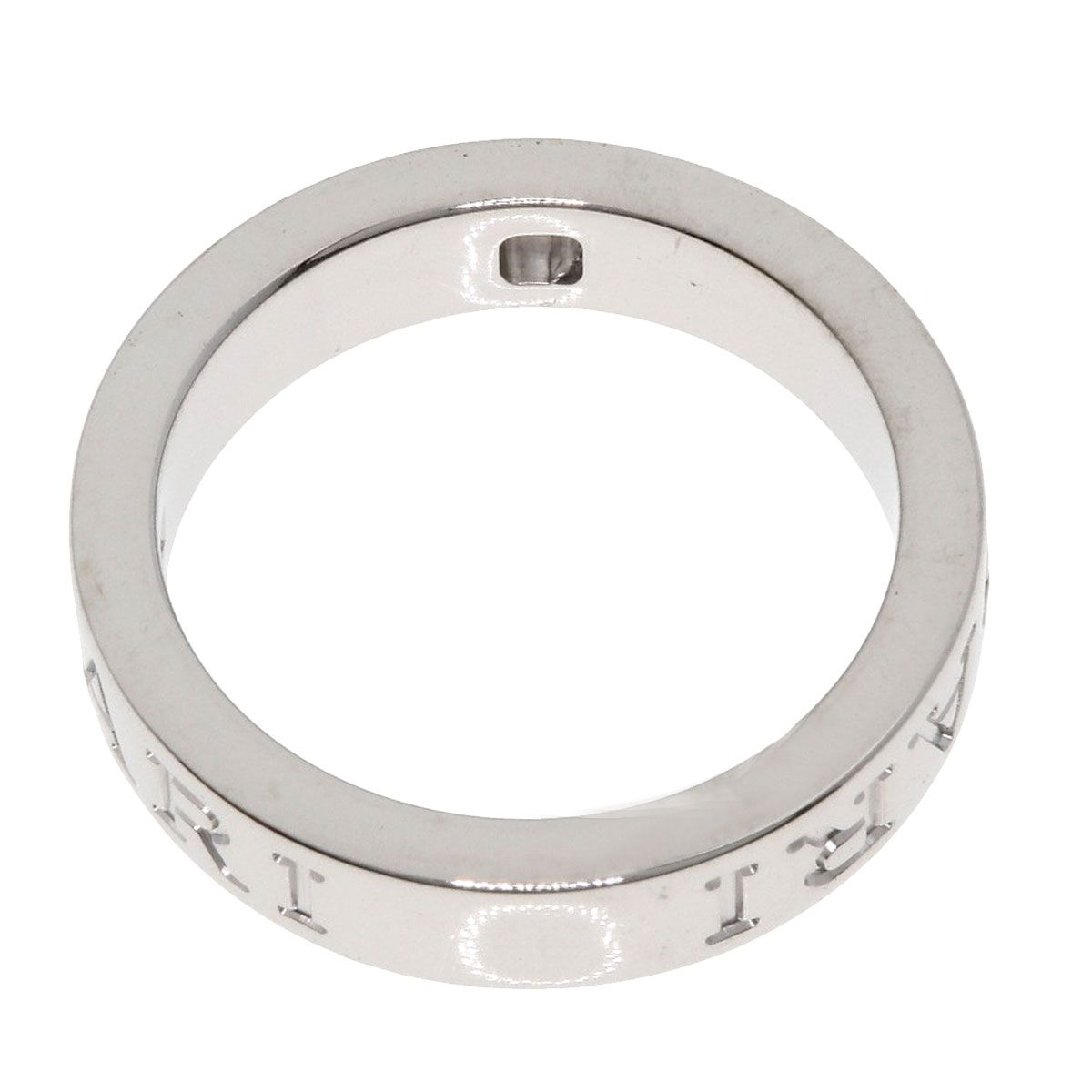 Bvlgari Double Logo Diamond Ring 18k White Gold — view 4