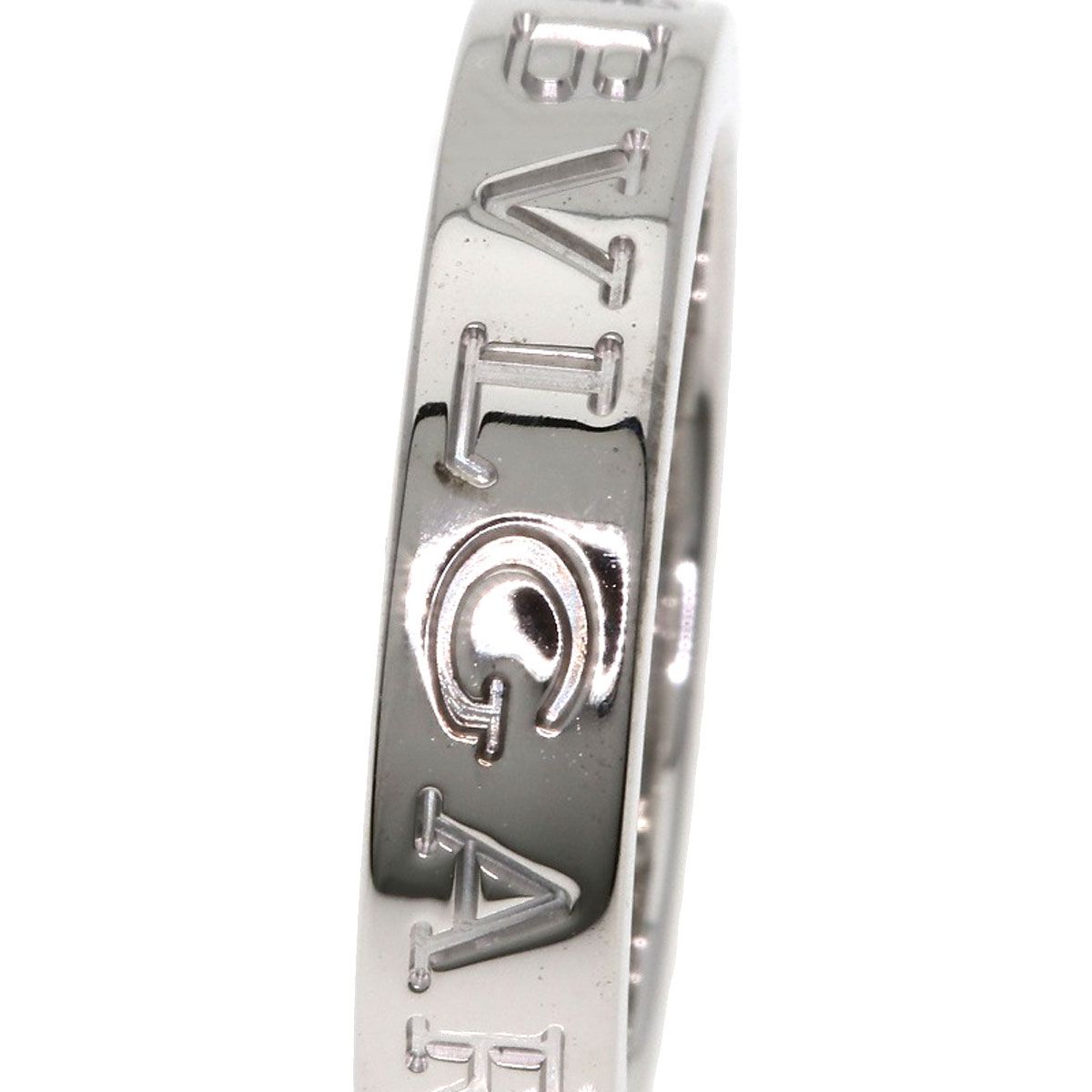 Bvlgari Double Logo Diamond Ring 18k White Gold — view 7
