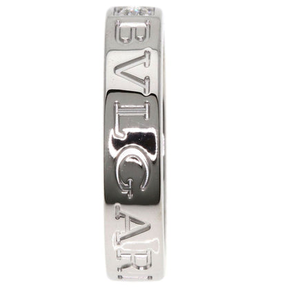 Bvlgari Double Logo Diamond Ring 18k White Gold — view 3
