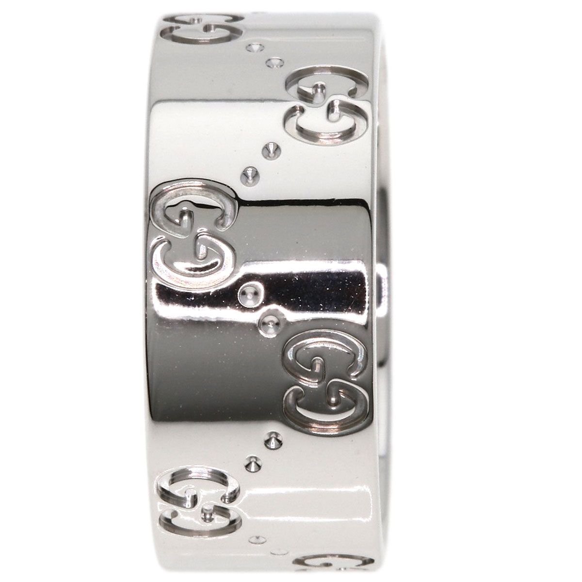 Gucci Icon Wide Ring 18k White Gold — view 3