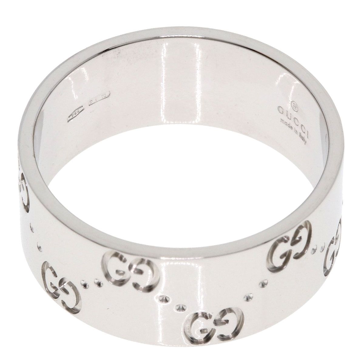 Gucci Icon Wide Ring 18k White Gold — view 4
