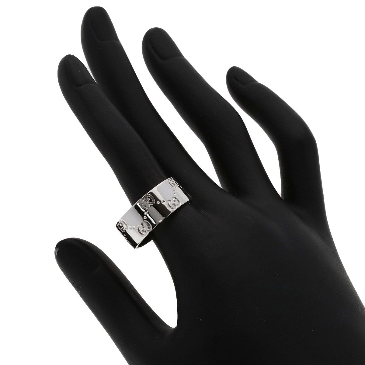 Gucci Icon Wide Ring 18k White Gold — view 6