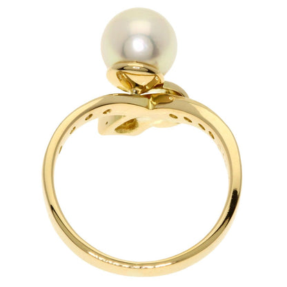 Celine Pearl Diamond Ring 18k Yellow Gold — view 4