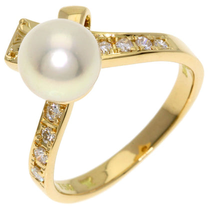 Celine Pearl Diamond Ring 18k Yellow Gold — view 2