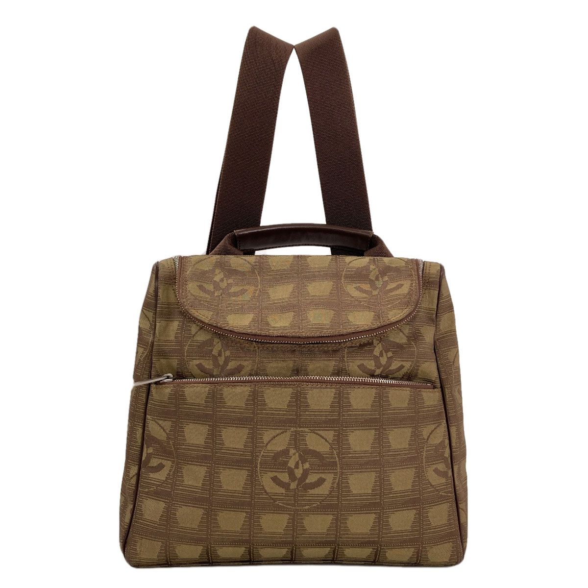 Chanel New Travel Line Silver Backpack Nylon