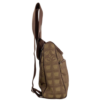 Chanel New Travel Line Silver Backpack Nylon — view 3