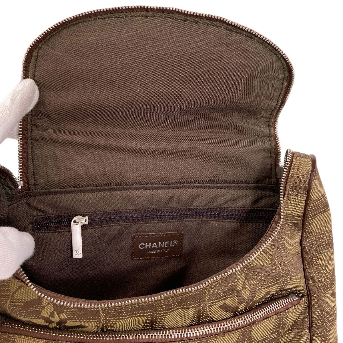 Chanel New Travel Line Silver Backpack Nylon — view 8